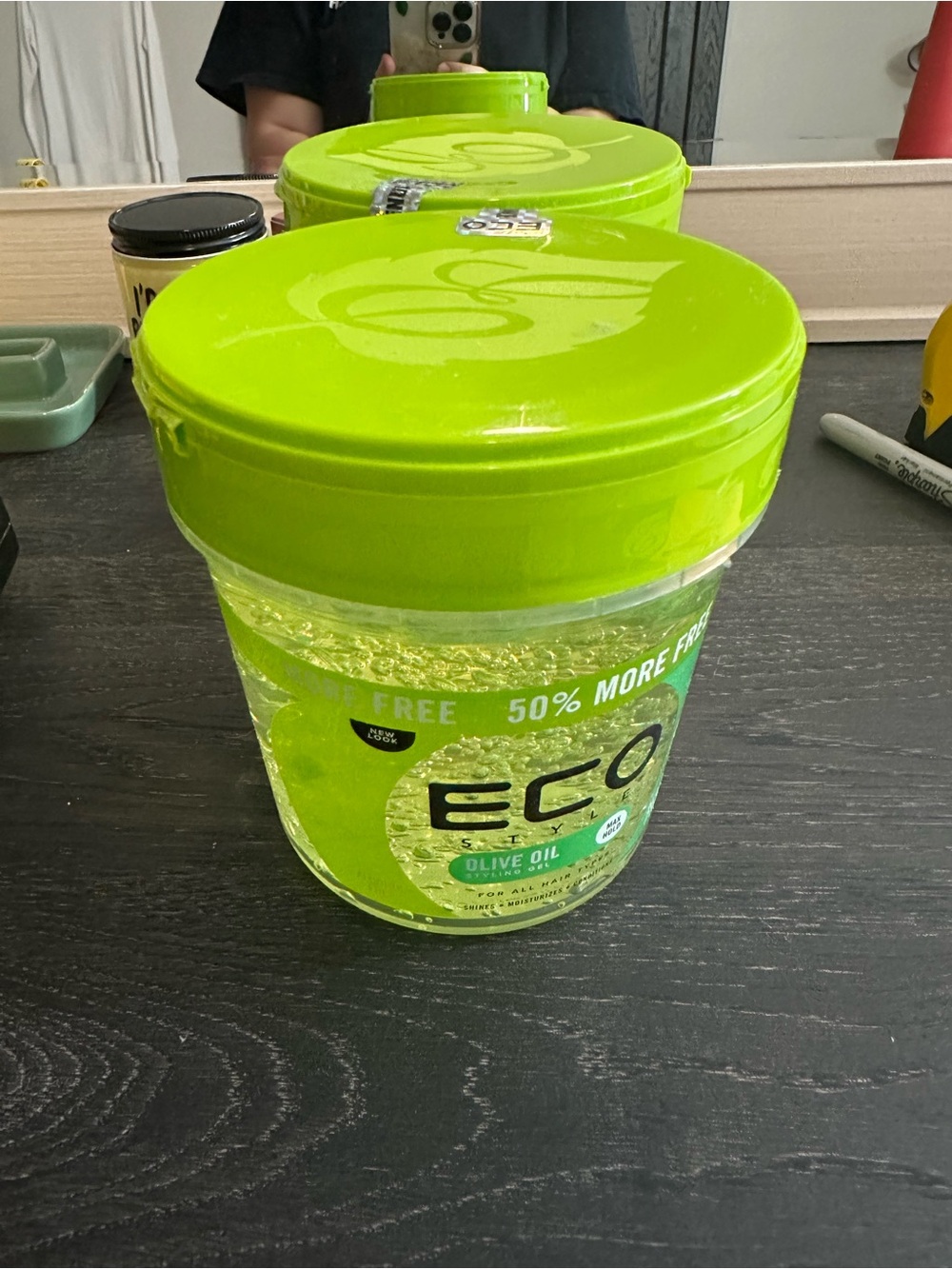 Set of 2 Olive Oil Hair Gel in Bright Green - Strong Hold